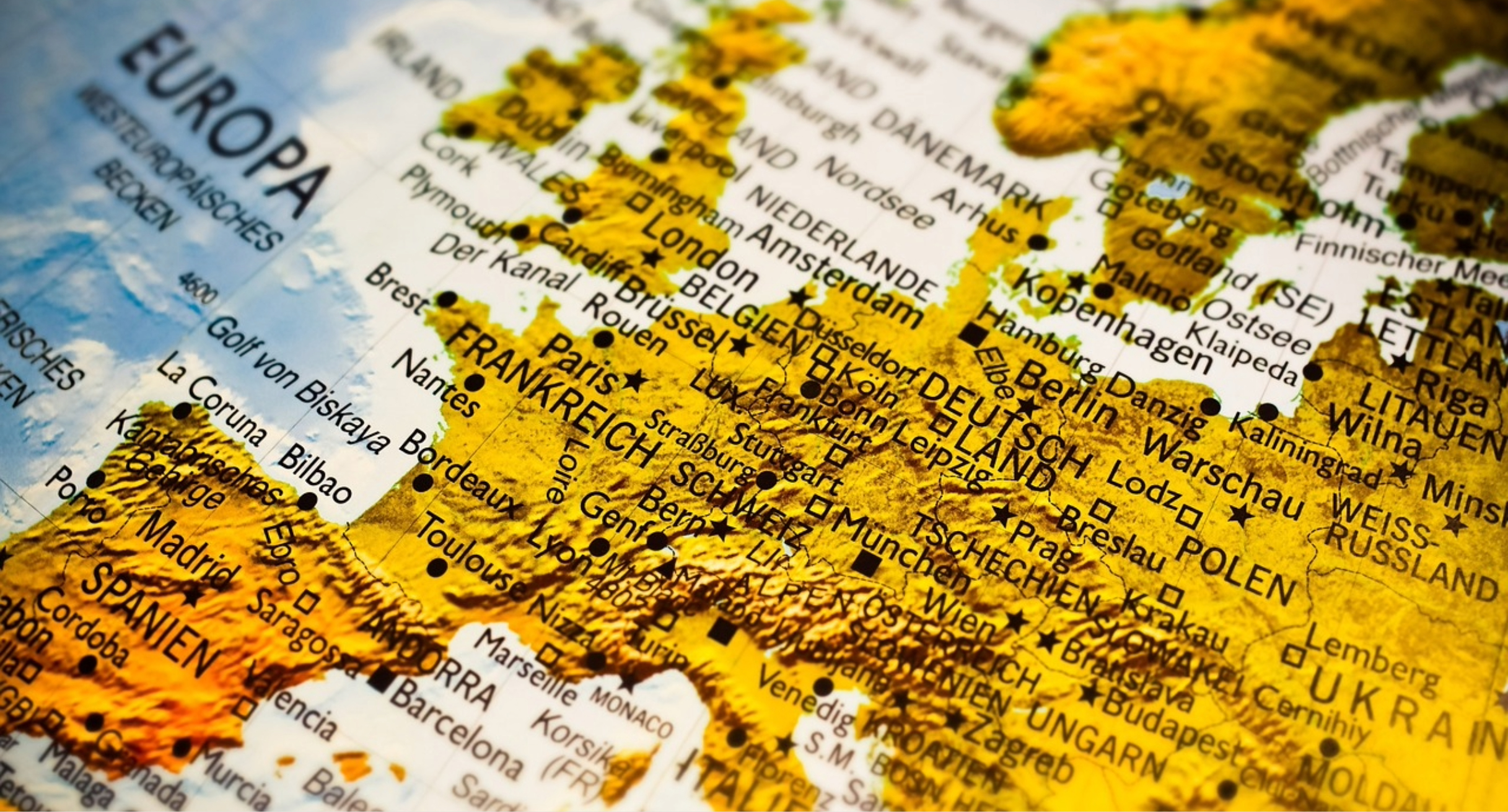 Das Bild zeigt eine Landkarte Europas.